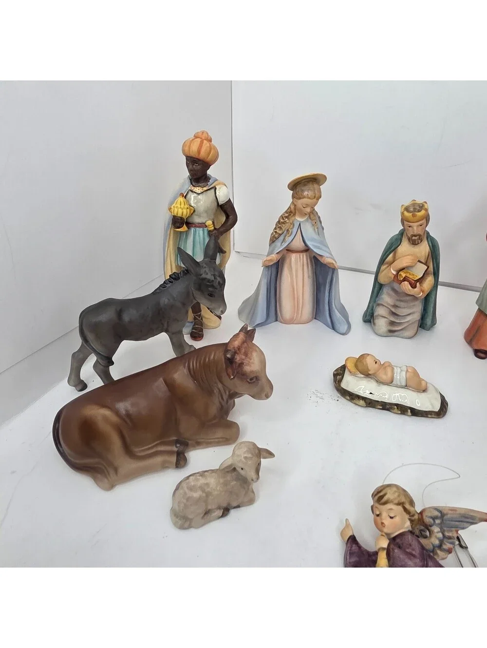 Vtg 1951 Goebel Hummel W. Germany Large Nativity Set 11 piece 214 Series